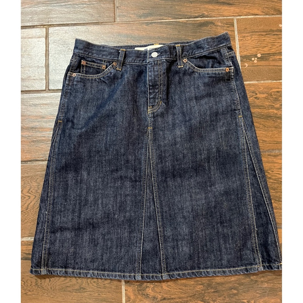 Gap Jeans Womens Dark Wash Denim A-Line Skirt Indigo Cotton 206283-00-1 Size 10